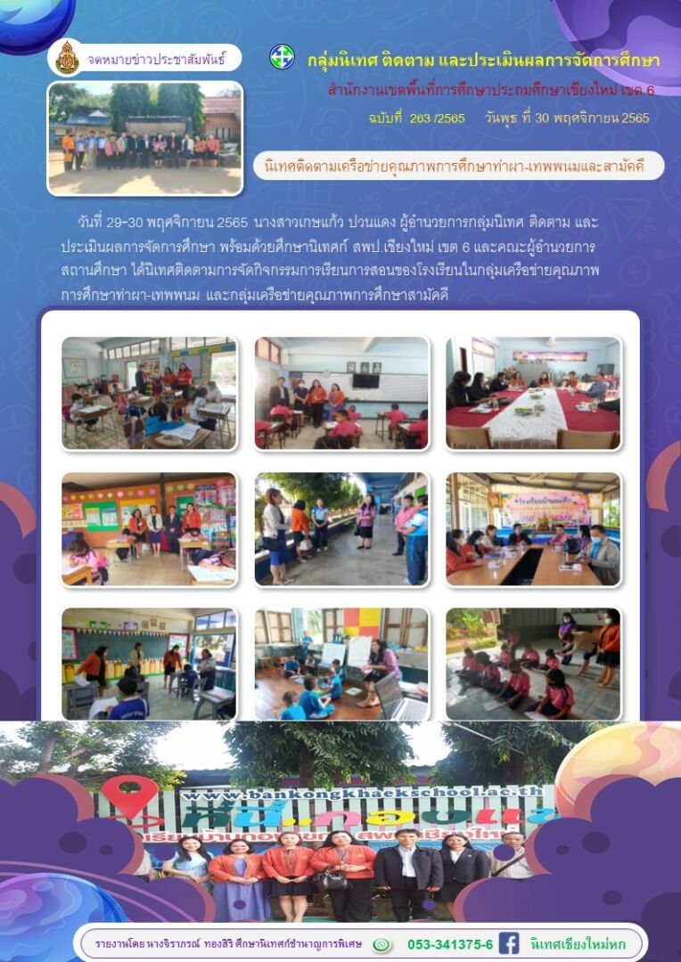 นิเทศติดตามเครือข่ายท่าผา-เทพพนม-สามัคคี29-30พย65