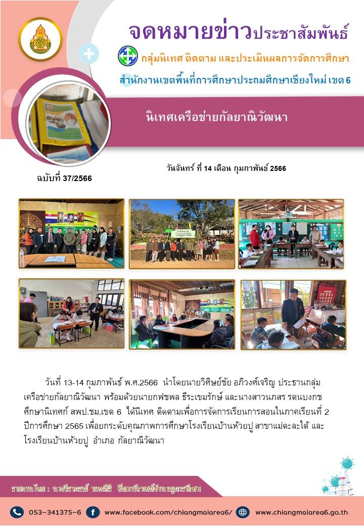 นิเทศเครือข่ายกัลยาณิวัฒนา13-14กพ66