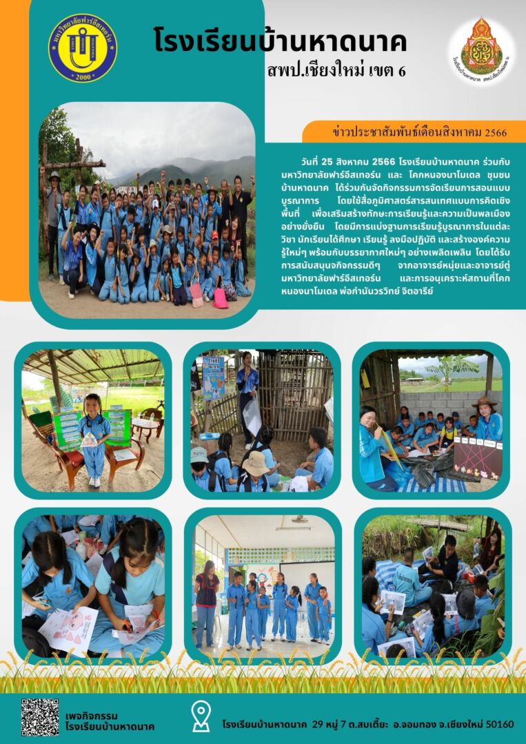 กิจกรรมการใช้สื่อภูมิศาสตร์สารสนเทศแบบการคิดเชิงพื้นที่ ร่วมกับมหาวิทยาลัยฟาร์อีสเทอร์น