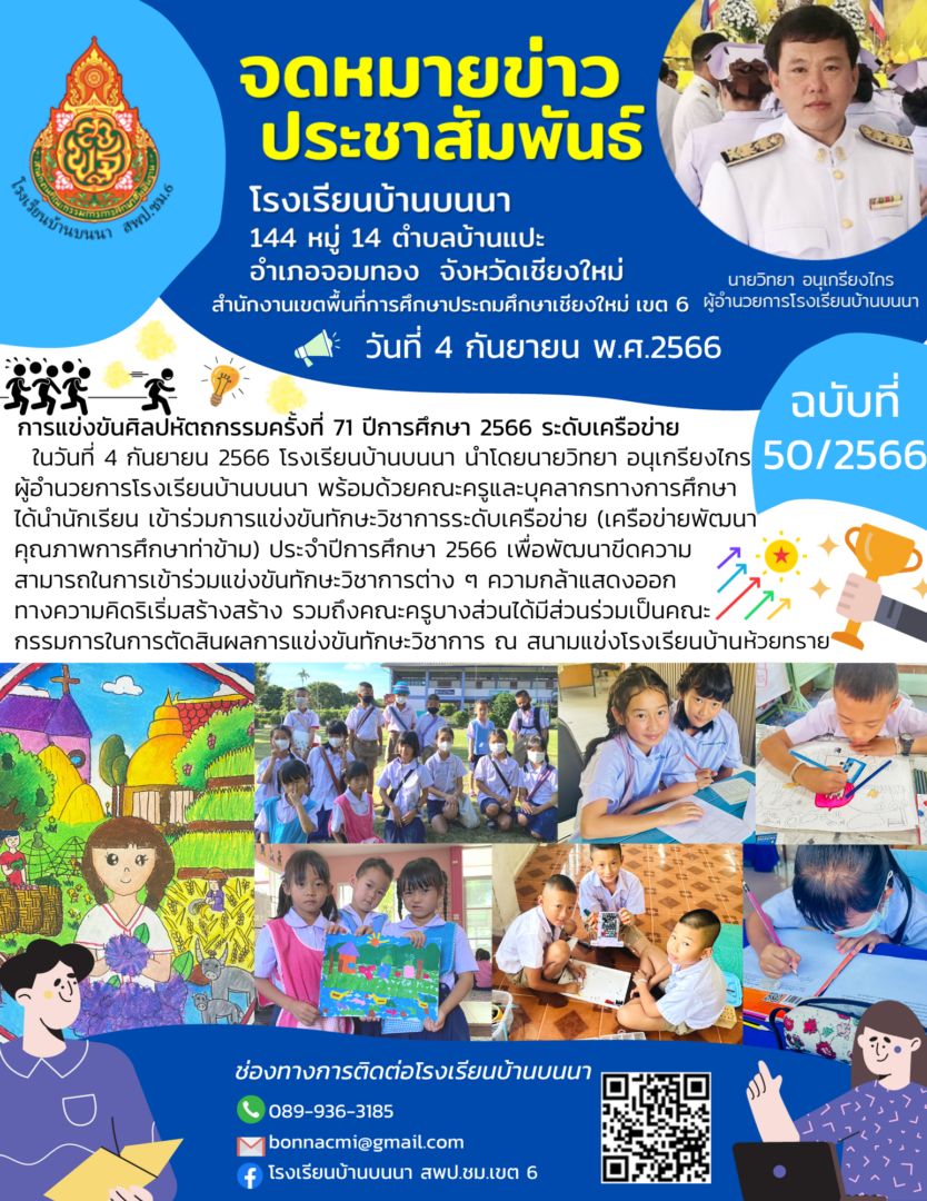 การแข่งขันศิลปหัตถกรรมครั้งที่ 71 ปีการศึกษา 2566 ระดับเครือข่าย