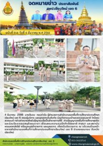 สพป.เชียงใหม่ เขต 6 จัดกิจกรรมเข้าแถวเคารพธงชาติ ธันวาคม 2566