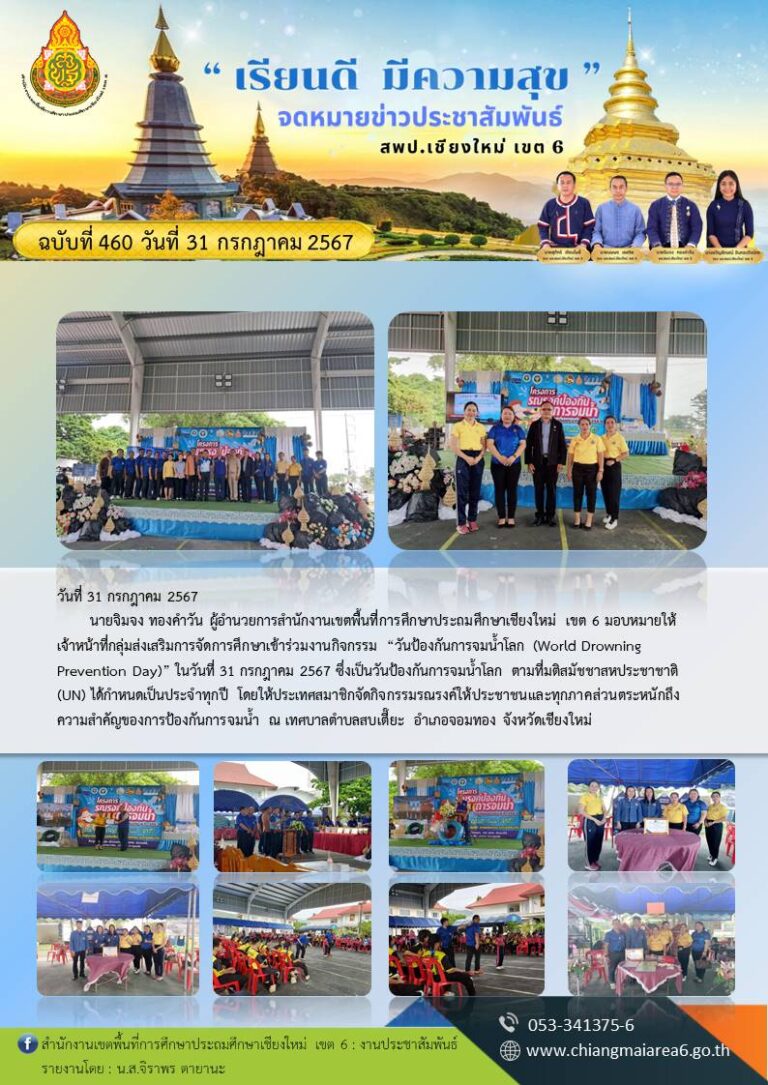 460 วันป้องกันจมน้ำโลก