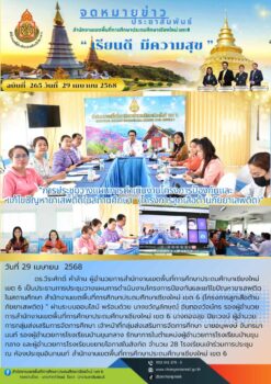 “การประชุมวางแผนการดำเนินงานโครงการป้องกันและแก้ไขปัญหายาเสพติดในสถานศึกษา สำนักงานเขตพื้นที่การศึกษาประถมศึกษาเชียงใหม่ เขต 6 (โครงการลูกเสือต้านภัยยาเสพติด) ”