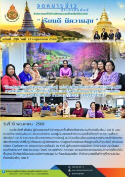 “สพป.เชียงใหม่ เขต 6 ร่วมประชุมชี้แจงกิจกรรมการเรียนรู้ แบ่งปันเพื่อเปลี่ยนแปลงและหลักเกณฑ์วิธีการคัดเลือกศึกษานิเทศก์ที่ปฏิบัติตนและปฏิบัติงานตามมาตรฐานตำแหน่งและวิทยฐานะเป็นที่ประจักษ์ ผ่านระบบ Video Corference”