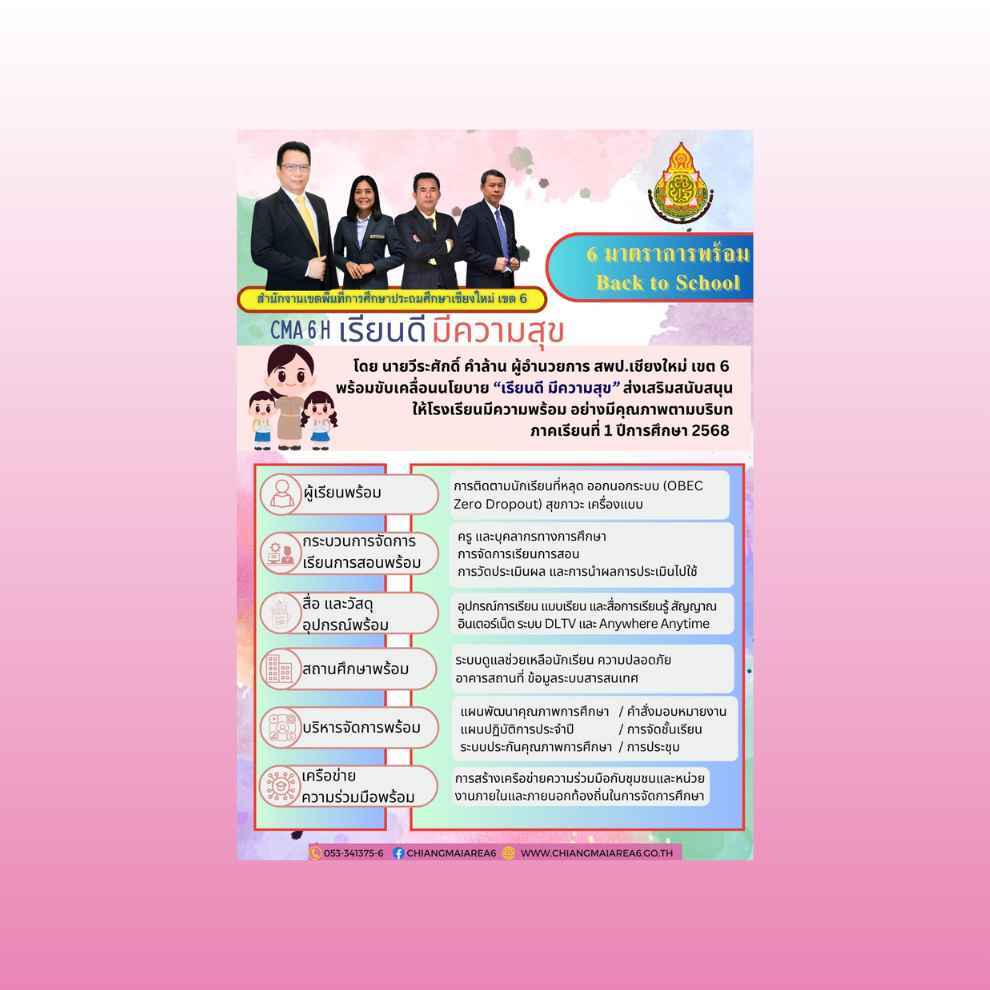 6 มาตรการพร้อม Back to School