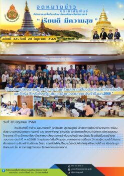 “สพป.เชียงใหม่ เขต 6 ร่วมประชุมโครงการเฝ้าระวังภาวะซึมเศร้าและภาวะเสี่ยงต่อการฆ่าตัวตายในเด็ก และวัยรุ่น สำหรับโรงเรียนในเขตอำเภอจอมทอง ประจำปี พ.ศ.2568 “
