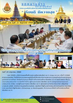 “สพป.เชียงใหม่ เขต 6 ประชุม อ.ก.ค.ศ. เขตพื้นที่การศึกษาประถมศึกษาเชียงใหม่ เขต 6 ครั้งที่ 3/2568 ผ่านระบบออนไลน์”