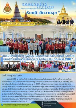 “สพป.เชียงใหม่ เขต 6 ดำเนินการจัดอบรมเชิงปฏิบัติการพัฒนาระบบงานการเงิน บัญชี และพัสดุ ของสถานศึกษาในสังกัด ประจำปีงบประมาณ พ.ศ. 2568”