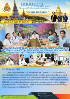 “สพป.เชียงใหม่ เขต 6 ประชุมคณะทำงานตรวจสอบการรายงานตัวชี้วัดการประเมินคุณธรรมและความโปร่งใสในการดำเนินงานของสำนักงานเขตพื้นที่การศึกษาออนไลน์ 01-028 (ITA Online 2025) (ทีมตรวจ)”