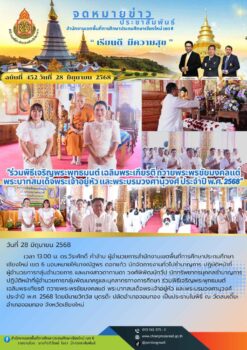“สพป.เชียงใหม่ เขต 6 ร่วมพิธีเจริญพระพุทธมนต์ เฉลิมพระเกียรติ ถวายพระพรชัยมงคลแด่ พระบาทสมเด็จพระเจ้าอยู่หัว และพระบรมวงศานุวงศ์ ประจำปี พ.ศ. 2568”