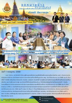 “สพป.เชียงใหม่ เขต 6 ประชุมผลการติดตาม ประเมินผลการบริหารและการจัดการศึกษาขั้นพื้นฐานของ สพฐ. ประจำปีงบประมาณ พ.ศ.2568 รอบ 6 เดือน ครั้งที่ 1/2568”