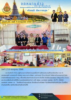 “สพป.เชียงใหม่ เขต 6 นิเทศติดตามการดำเนินงานโรงเรียนคุณธรรม สพฐ.”