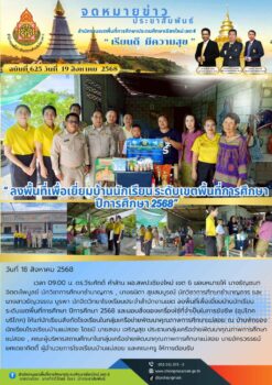 “สพป.เชียงใหม่ เขต 6 ลงพื้นที่เพื่อเยี่ยมบ้านนักเรียน ระดับเขตพื้นที่การศึกษา ปีการศึกษา 2568”