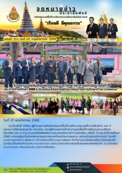 “สพป.เชียงใหม่ เขต 6 ร่วมงานแข่งขันศิลปหัตถกรรมและทักษะวิชาการนักเรียน ครั้งที่ 73 ประจำปีการศึกษา 2568 ระดับกลุ่มเครือข่ายพัฒนาคุณภาพการศึกษาท่าผาเทพพนม”