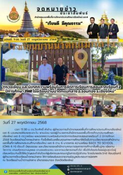 “สพป.เชี่ยงใหม่ เขต 6 ตรวจเยี่ยม และนิเทศความพร้อมในการจัดการเรียนการสอนภาคเรียนที่ 2 ปีการศึกษา 2568 โรงเรียนบ้านน้ำตกแม่กลาง อ.จอมทอง จ.เชียงใหม่”